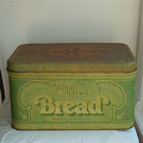 antique metal bread box brown|old fashioned bread boxes.